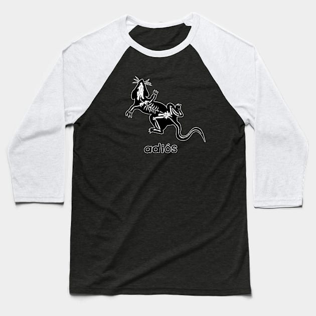 ADIOS RAT black Baseball T-Shirt by JCerros